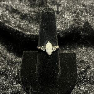 Faux white buffalo ring